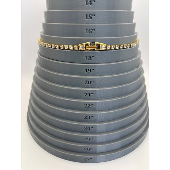 Crown Trifari Vintage Gold Tone Rhinestone 17” Necklace Signed - Picture 9 of 9